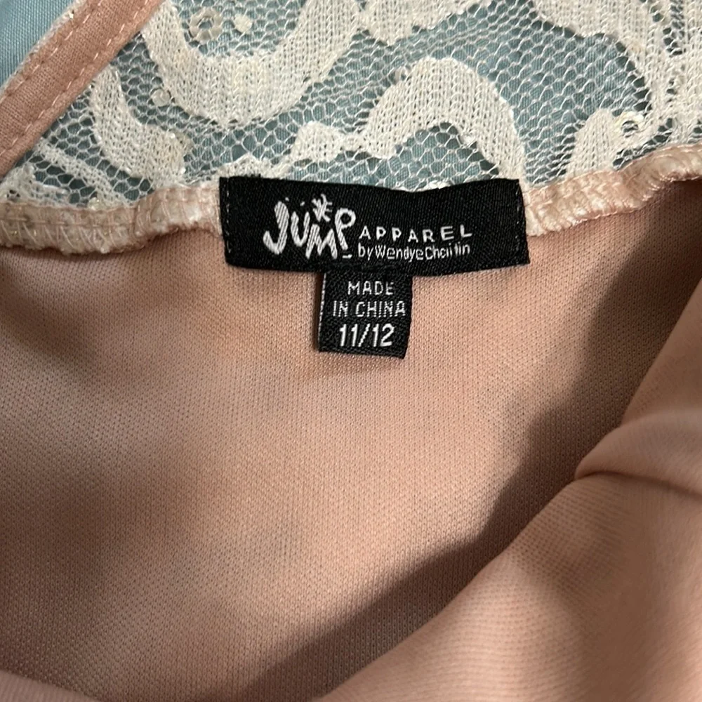 Jump Apparel Cocktail/Prom/Party Dress Juniors Cream/Nude Lace Size-11 EUC - Picture 8 of 12